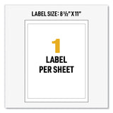 Avery UltraDuty GHS Chemical Waterproof and UV Resistant Labels, 8.5 x 11, White, 50/Box - Dependable Expendables