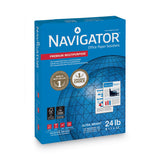 Navigator Premium Multipurpose Copy Paper, 97 Bright, 24 lb Bond Weight, 8.5 x 11, White, 500 Sheets/Ream, 10 Reams/Carton - Dependable Expendables