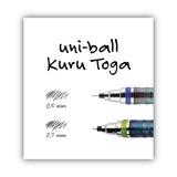 uniball KuruToga Mechanical Pencil, 0.7 mm, HB (#2), Black Lead, Black/Green Barrel