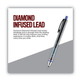 uniball KuruToga Mechanical Pencil, 0.7 mm, HB (#2), Black Lead, Black/Green Barrel