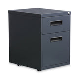 Alera File Pedestal, Left or Right, 2-Drawers: Box/File, Legal/Letter, Charcoal, 14.96" x 19.29" x 21.65" - Dependable Expendables