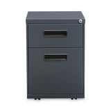 Alera File Pedestal, Left or Right, 2-Drawers: Box/File, Legal/Letter, Charcoal, 14.96" x 19.29" x 21.65" - Dependable Expendables