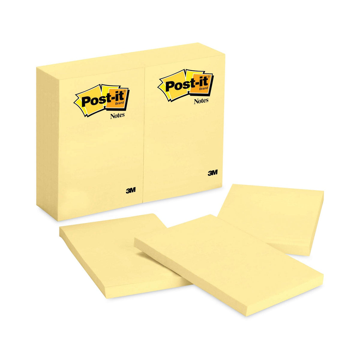 3M Post-it Original Pads in Canary Yellow, 4