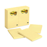 Post-it Original Pads in Canary Yellow, Note Ruled, 4" x 6", 100 Sheets/Pad, 12 Pads/Pack - Dependable Expendables