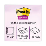 3M Post-it Pads in Supernova Neon Collection Colors, 3" x 3", 90 Sheets/Pad, 12 Pads/Pack - Dependable Expendables
