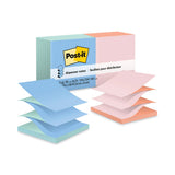 3M Post-it Original Pop-up Refill, Beachside Cafe Collection Alternating-Color Value Pack, 3" x 3", 100 Sheets/Pad, 12 Pads/Pack - Dependable Expendables