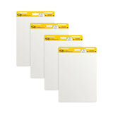 3M Post-it Vertical-Orientation Self-Stick Easel Pad Value Pack, Unruled, 25 x 30, White, 30 Sheets, 4/Carton - Dependable Expendables