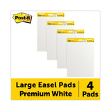 3M Post-it Vertical-Orientation Self-Stick Easel Pad Value Pack, Unruled, 25 x 30, White, 30 Sheets, 4/Carton - Dependable Expendables