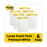 3M Post-it Vertical-Orientation Self-Stick Easel Pad Value Pack, Unruled, 25 x 30, White, 30 Sheets, 6/Carton - Dependable Expendables
