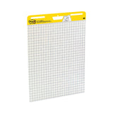 3M Post-it Vertical-Orientation Self-Stick Easel Pads, Quadrille Rule (1 sq/in), 25 x 30, White, 30 Sheets, 2/Carton
