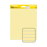3M Post-it Vertical-Orientation Self-Stick Easel Pad Value Pack, Presentation Format (1.5" Rule), 25 x 30, Yellow, 30 Sheets, 4/Carton - Dependable Expendables