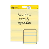 3M Post-it Vertical-Orientation Self-Stick Easel Pad Value Pack, Presentation Format (1.5" Rule), 25 x 30, Yellow, 30 Sheets, 4/Carton - Dependable Expendables