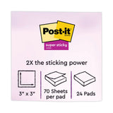 3M Post-it Pads in Energy Boost Collection Colors, Cabinet Pack, 3" x 3", 70 Sheets/Pad, 24 Pads/Pack - Dependable Expendables