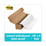 3M Post-it Dry Erase Surface, 50 ft x 4 ft, White