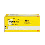 3M Post-it Original Canary Yellow Pop-up Refill Cabinet Pack, 3" x 3", Canary Yellow, 90 Sheets/Pad, 18 Pads/Pack