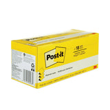 3M Post-it Original Canary Yellow Pop-up Refill Cabinet Pack, 3" x 3", Canary Yellow, 90 Sheets/Pad, 18 Pads/Pack
