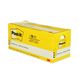 3M Post-it Original Canary Yellow Pop-up Refill Cabinet Pack, 3" x 3", Canary Yellow, 90 Sheets/Pad, 18 Pads/Pack
