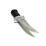Silver and Black 11 Inch Survival Style Training Knife - Solid Rubber Contact Prop with Safe Blade - Dependable Expendables