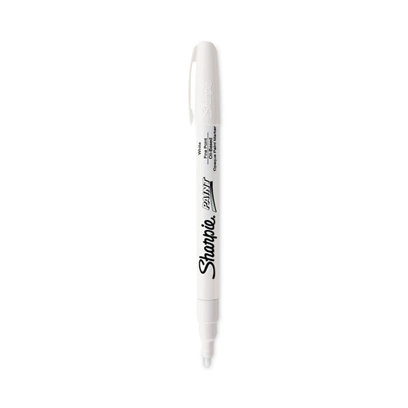 Sharpie Permanent Paint Marker, Fine Bullet Tip, White, Dozen