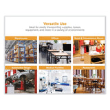 Bostitch® Stowaway™ Folding Carts, Metal, 2 Shelves, 250 lb Capacity, 35" x 37.25" x 22", Chrome