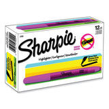 Sharpie Pocket Style Highlighters, Fluorescent Pink Ink, Chisel Tip, Pink Barrel, Dozen