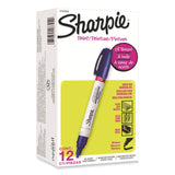 Sharpie Permanent Paint Marker, Medium Bullet Tip, Blue, Dozen
