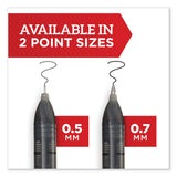 Sharpie Professional Design Roller Ball Pen, Stick, Medium 0.7 mm, Black Ink, Black Barrel, Dozen