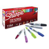 Sharpie Permanent Markers Ultimate Collection Value Pack, Assorted Tip Sizes/Types, Assorted Colors, 115/Set - Dependable Expendables