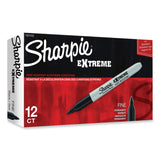 Sharpie Extreme Marker, Fine Bullet Tip, Black, Dozen