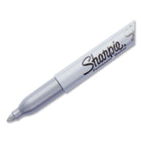 Sharpie Metallic Fine Point Permanent Markers, Fine Bullet Tip, Metallic Silver, Dozen