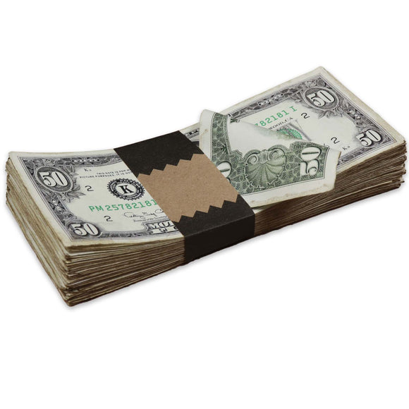 Money Prop - 1990 Series $50 ✔️RealAged™ Full Print $5,000 Stack