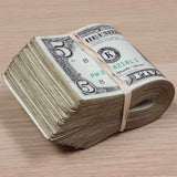 Money Prop - 1990 Series $5 ✔️RealAged™ Full Print $500 Band - Dependable Expendables