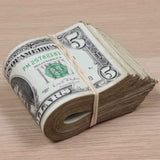 Money Prop - 1990 Series $5 ✔️RealAged™ Full Print $500 Band - Dependable Expendables