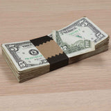 Money Prop - 1990 Series $5 ✔️RealAged™ Full Print $500 Stack