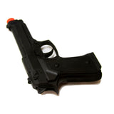 Foam Rubber Beretta 9mm Semi Automatic Style Inert Handgun Prop (Black, Silver, Apocalyptic)
