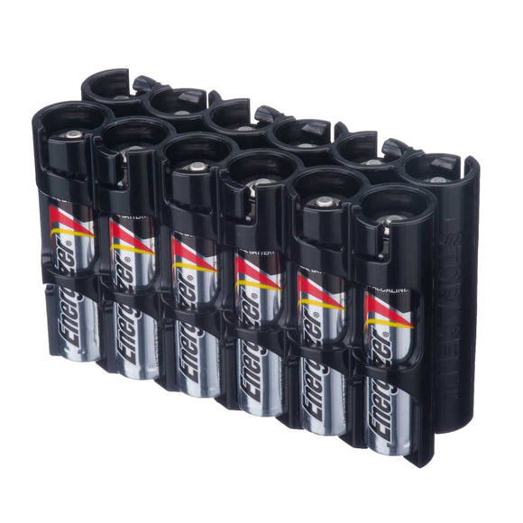 Storacell AAA 12 Pack Black Battery Caddie - Dependable Expendables