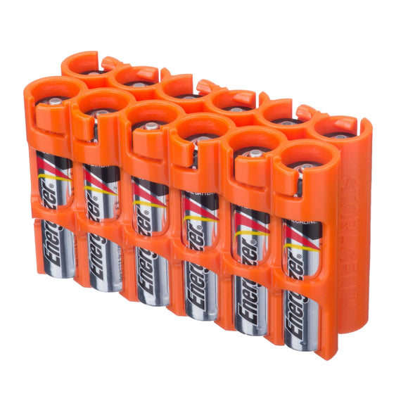 Storacell AAA 12 Pack Orange Battery Caddie - Dependable Expendables