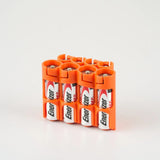 Orange Storacell AA/AAA Combo - 8 Pack Battery Caddy - Dependable Expendables
