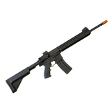AR-15 style assault rifle foam rubber safety prop for safe stunt work or choreographed fight scene for television, film or live theater.