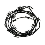 10ft Custom built razor wire replica safe for direct contact with actors. Black color