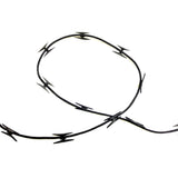 10ft Custom built razor wire replica safe for direct contact with actors. Black color