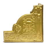 Gold color replica of antique cash register vacuformed with old fashioned details reminiscent of old soda shop or any other old timey shop