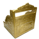 Gold color replica of antique cash register vacuformed with old fashioned details reminiscent of old soda shop or any other old timey shop