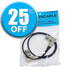 18 inch Right Angle BNC to RA BNC cable used for connecting video and timecode devices used in film and television production.