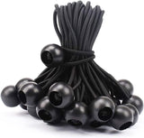 Ball Bungee Heavy Duty Cords - 25 Count (Black)