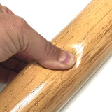 Light wood grain foam Baseball Bat! Made of dense, soft urethane foam, this bat contains a fiberglass core to maintain rigidity, It's safe for professionally choreographed fight scenes 
