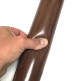 Dark wood grain foam Baseball Bat! Made of dense, soft urethane foam, this bat contains a fiberglass core to maintain rigidity, It's safe for professionally choreographed fight scenes 