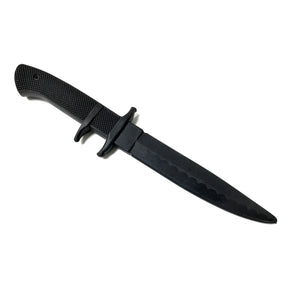 7" simulated blade solid rubber knife prop for use in police and tactical training as well as film and tv props 