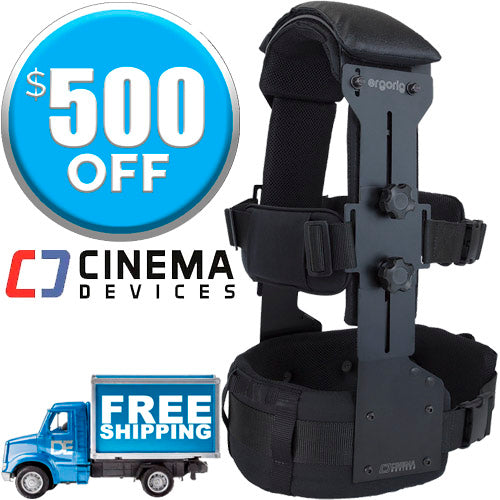 Black Friday Sale Cinema Devices Ergorig Lightweight Body Mounted Harness Short Size perfect for cinematographers with small body frame - Dependable Expendables
