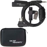 Black On Set Headsets FilmPro X Comtek Walkie Headset with 3.5mm Input and black Case
